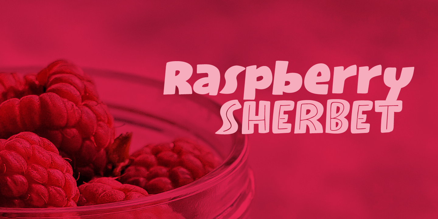 Schriftart Raspberry Sherbet